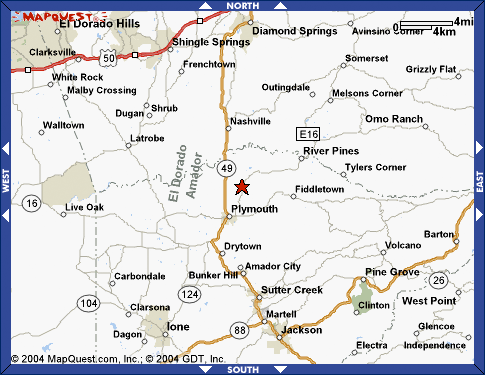 Map to winery.
